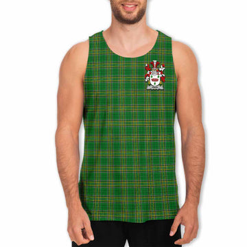 Irwin Irish Clan Tartan Men's Tank Top with Coat of Arms