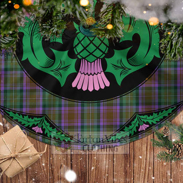 Isle of Skye Tartan Christmas Tree Skirt Scottish Thistle Style