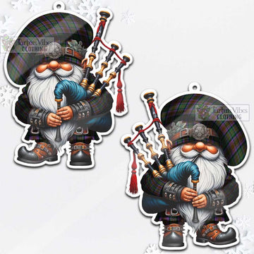 Isle of Skye Tartan Bagpiper Gnome Christmas Ornament