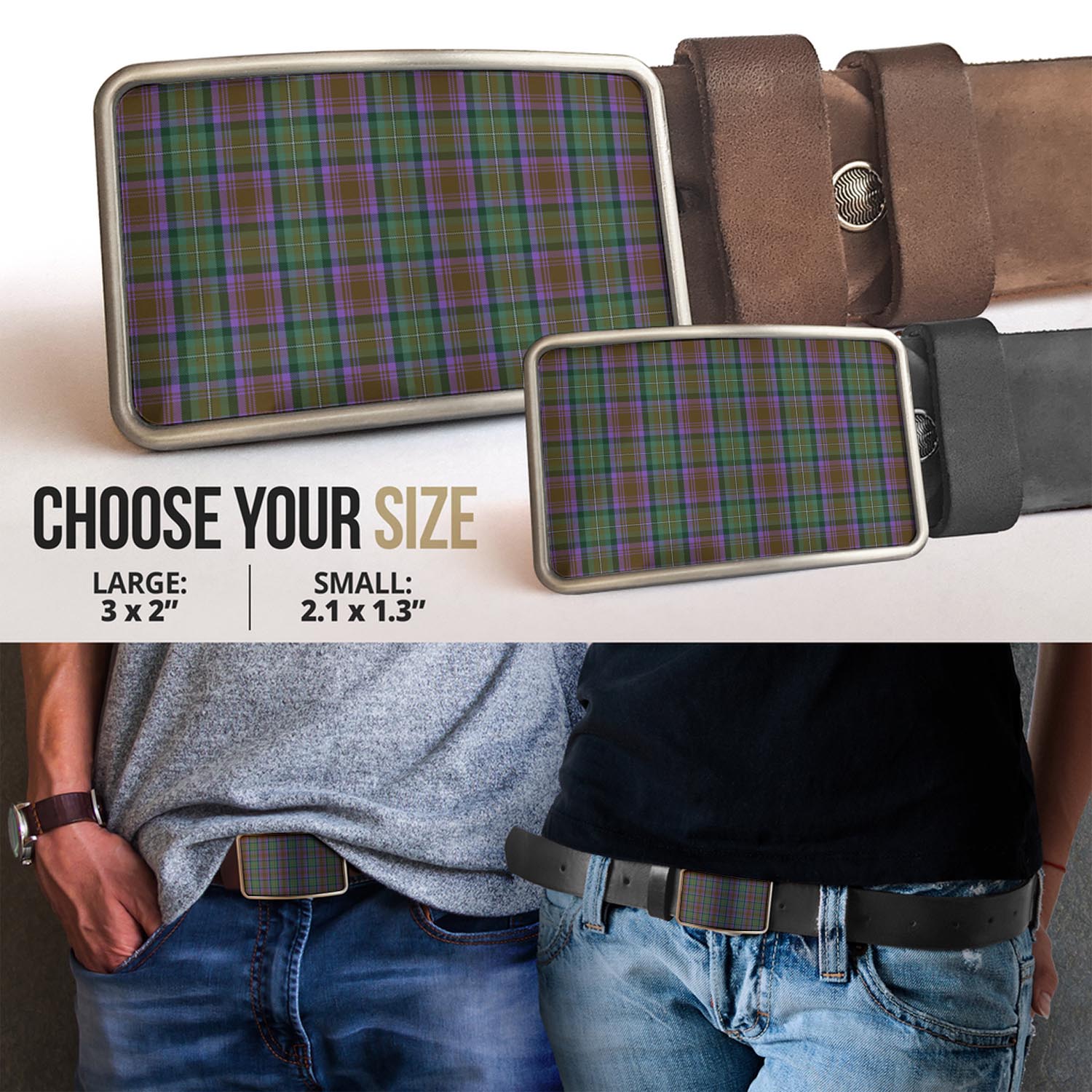 Tartan Vibes Clothing Isle of Skye Tartan Belt Buckles