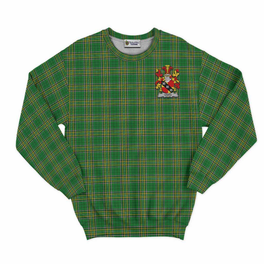 Ivers Irish Clan Tartan Sweatshirt with Coat of Arms Unisex - Tartan Vibes Clothing