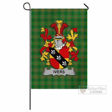 Ivers Irish Clan Tartan Flag with Coat of Arms