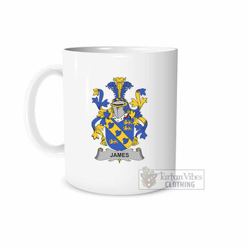 James Irish Clan Coat of Arms Ceramic Mug