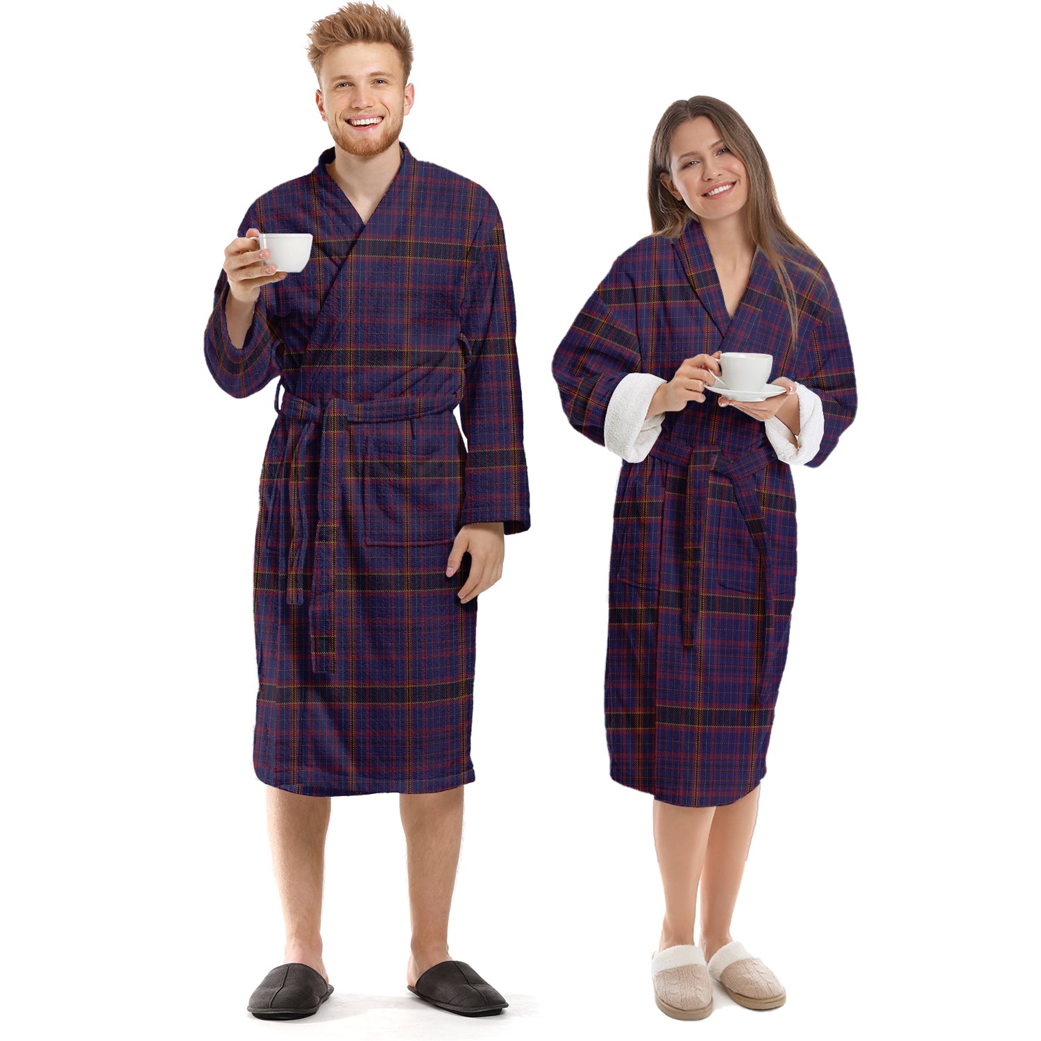 James of Wales Tartan Bathrobe Unisex S - Tartan Vibes Clothing