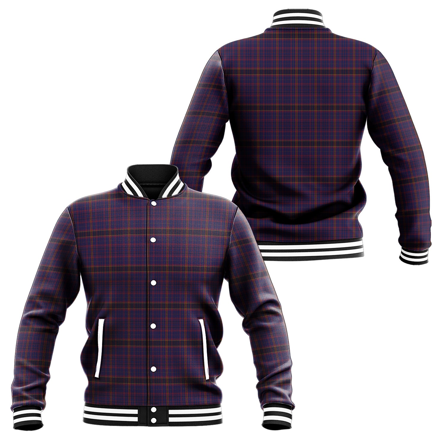 James of Wales Tartan Baseball Jacket Unisex - Tartan Vibes Clothing