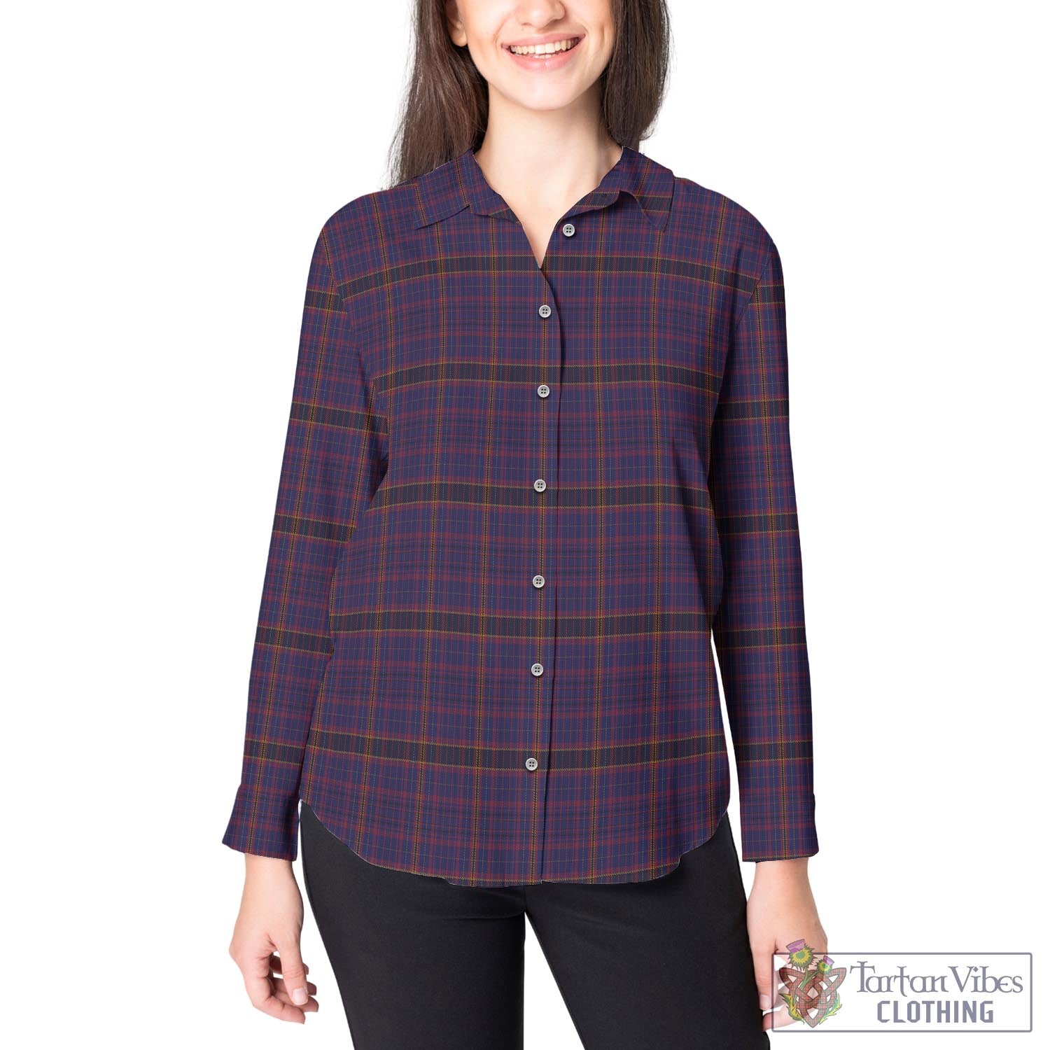 James of Wales Tartan Womens Casual Shirt