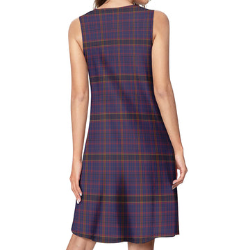 James of Wales Tartan Womens Casual Dresses