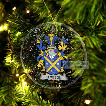 Jameson Irish Clan Christmas Glass Ornament with Coat of Arms