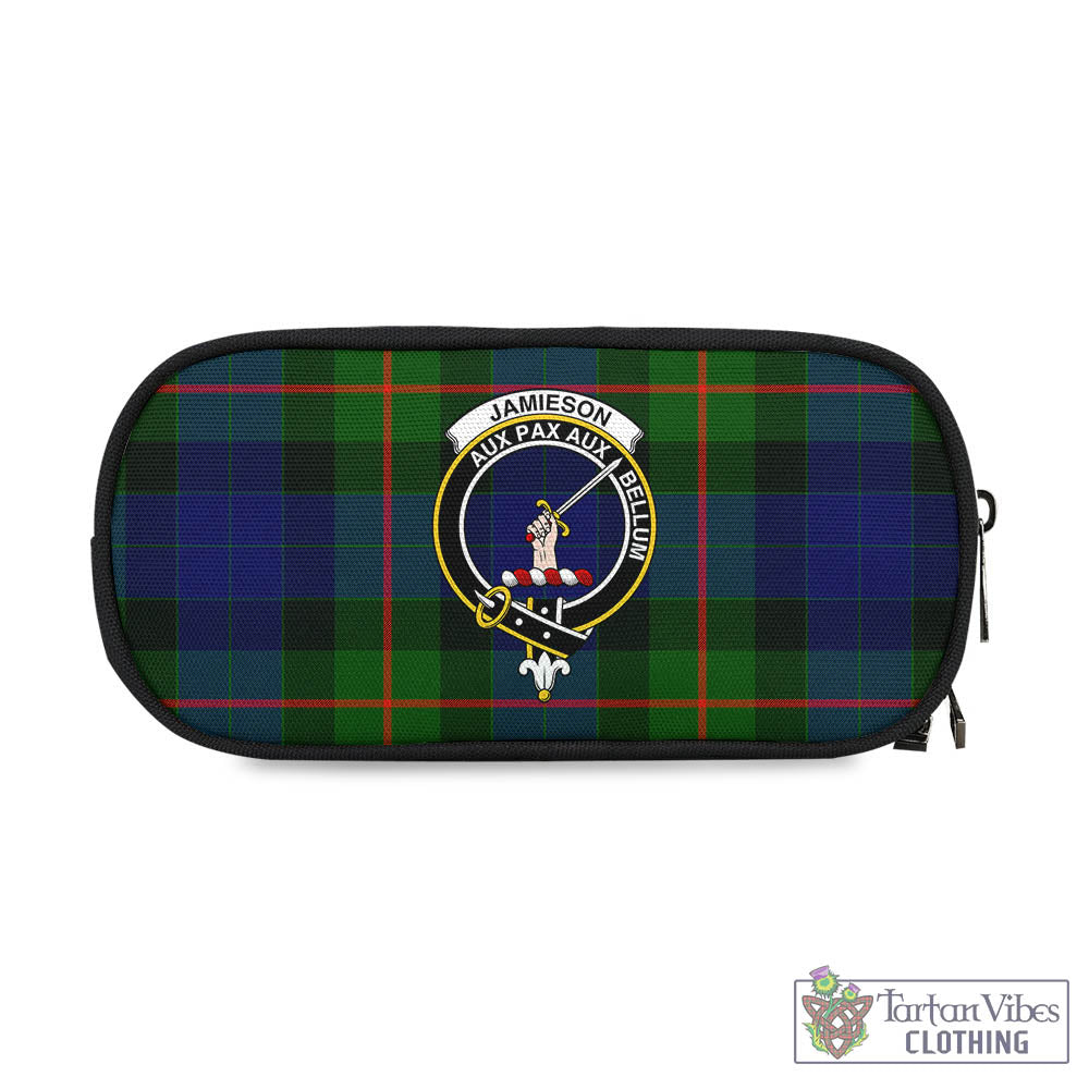 Tartan Vibes Clothing Jamieson Tartan Pen and Pencil Case with Family Crest