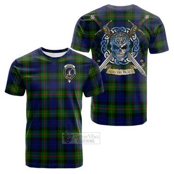 Jamieson Tartan Cotton T-shirt with Family Crest Celtic Skull Style Kid's Shirt - Tartan Vibes Clothing