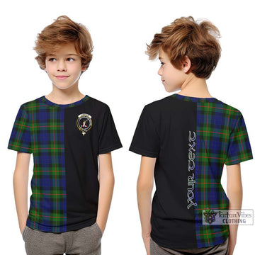 Jamieson Tartan Kid T-Shirt with Family Crest and Half Of Me Style