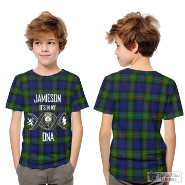 Jamieson Tartan Kid T-Shirt with Family Crest DNA In Me Style