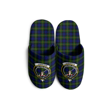 Jamieson Tartan Home Slippers with Family Crest