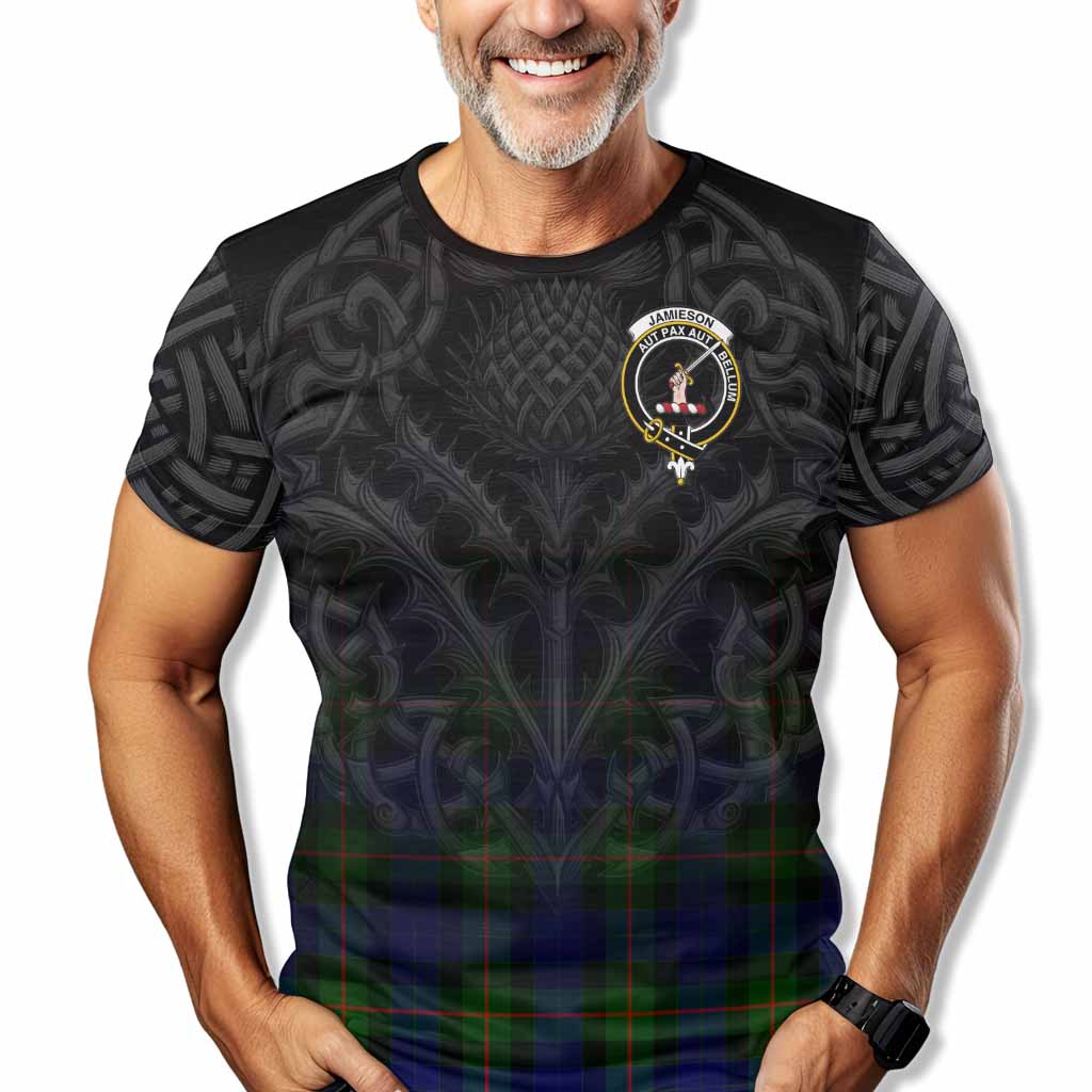 Jamieson Tartan T-Shirt with Family Crest Celtic Thistle Vibes Kid's Shirt - Tartan Vibes Clothing