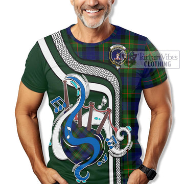 Jamieson Tartan T-Shirt with Epic Bagpipe Style