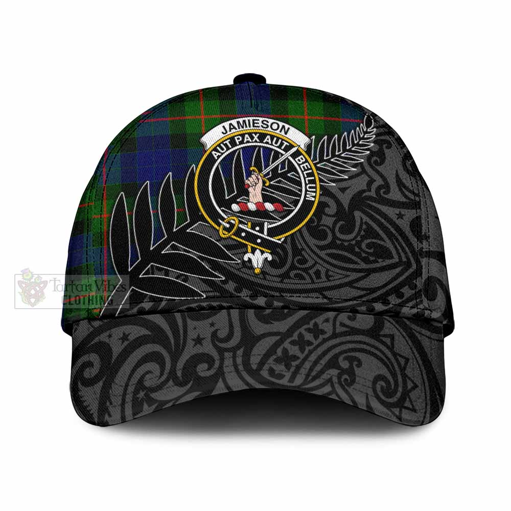 Tartan Vibes Clothing Jamieson Tartan Classic Cap with New Zealand Silver Fern Half Style