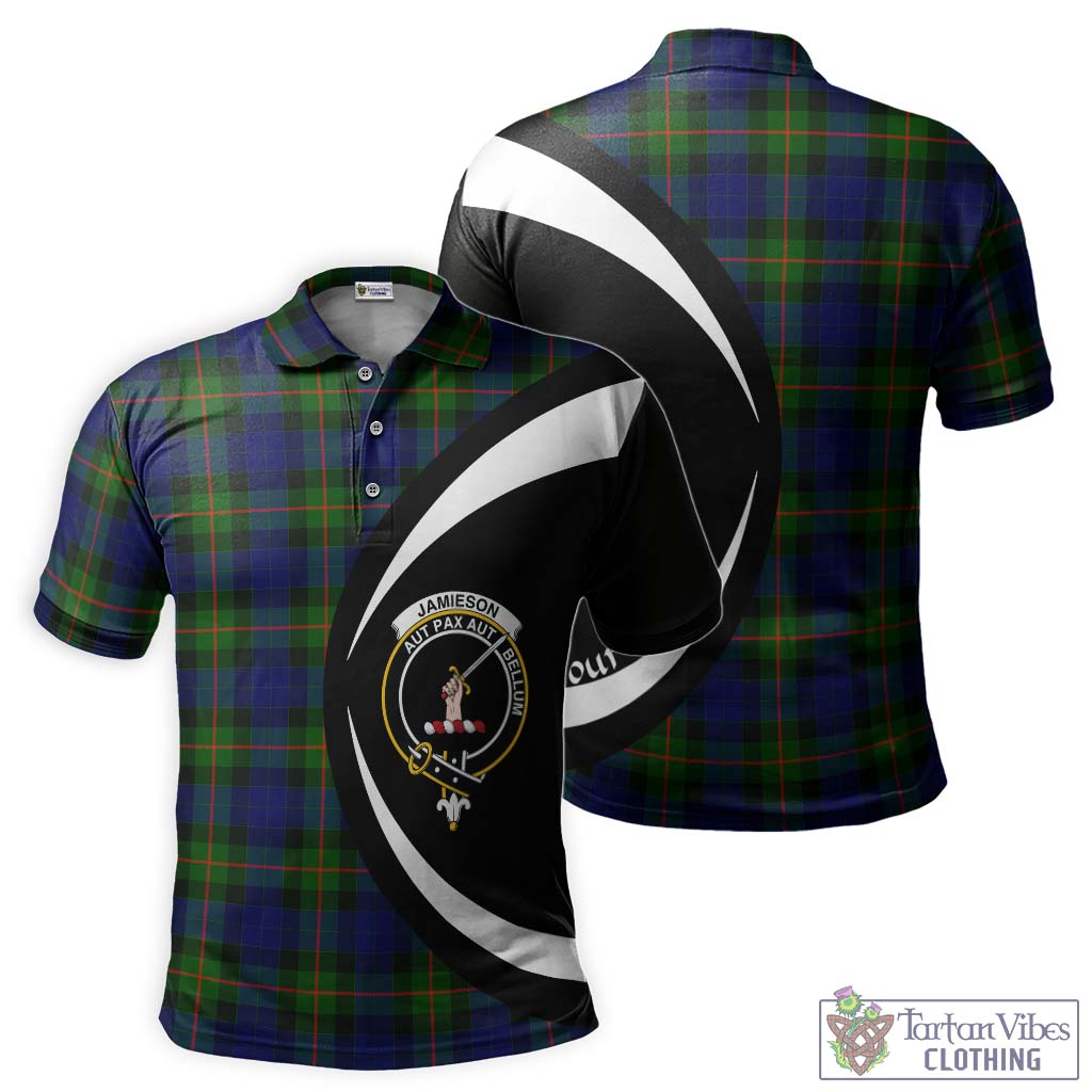 Jamieson Tartan Men's Polo Shirt with Family Crest Circle Style Kid - Tartan Vibes Clothing