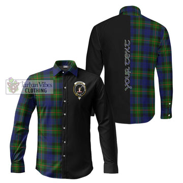 Jamieson Tartan Long Sleeve Button Shirt with Family Crest and Half Of Me Style