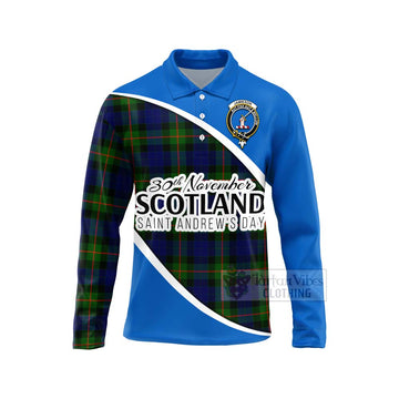 Jamieson Family Crest Tartan Long Sleeve Polo Shirt Celebrate Saint Andrew's Day in Style