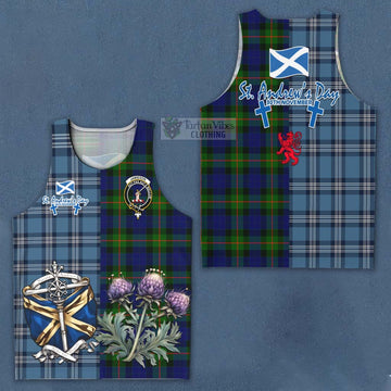 Jamieson Tartan Men's Tank Top Happy St. Andrew's Day Half Tartan Style