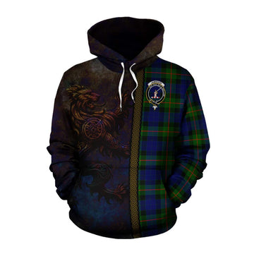 Jamieson Tartan Family Crest Cotton Hoodie Alba Gu Brath Be Brave Lion Ancient Style Pullover Hoodie XS - Tartan Vibes Clothing