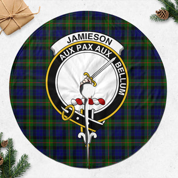 Jamieson Tartan Christmas Tree Skirt with Family Crest