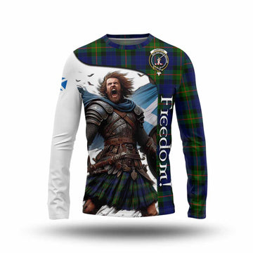 Jamieson Crest Tartan Long Sleeve T-Shirt Inspired by the Freedom of Scottish Warrior