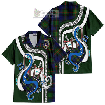 Jamieson Tartan Short Sleeve Button Shirt with Epic Bagpipe Style