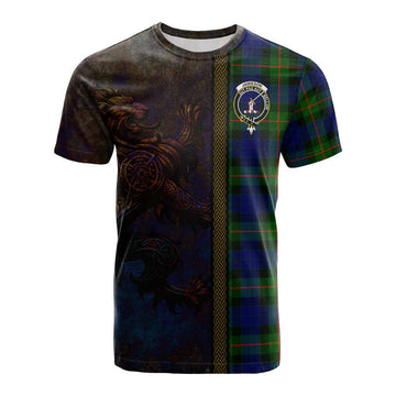 Jamieson Tartan Family Crest Cotton T-shirt Alba Gu Brath Be Brave Lion Ancient Style Kid's Shirt - Tartan Vibes Clothing