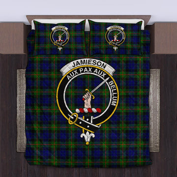 Jamieson Tartan Quilt Bed Set with Family Crest