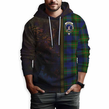 Jamieson Tartan Family Crest Hoodie Alba Gu Brath Be Brave Lion Ancient Style Pullover Hoodie - Tartan Vibes Clothing