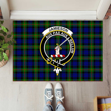 Jamieson Tartan Door Mat with Family Crest