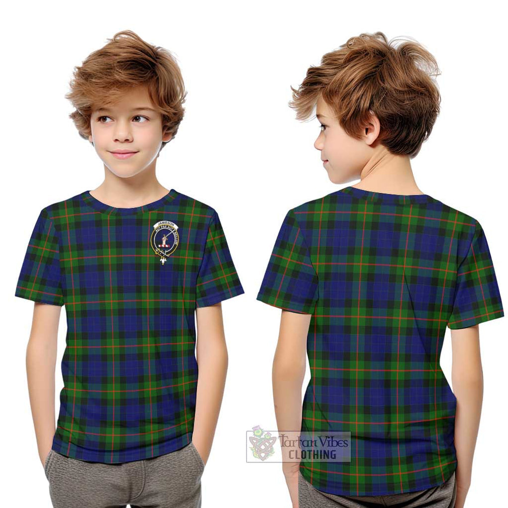 Jamieson Tartan Kid T-Shirt with Family Crest Youth XL Size14 - Tartanvibesclothing Shop