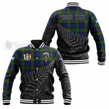 Jamieson Crest Tartan Baseball Jacket with New Zealand Silver Fern Half Style