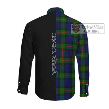 Jamieson Tartan Long Sleeve Button Shirt with Family Crest and Half Of Me Style