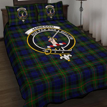 Jamieson Tartan Quilt Bed Set with Family Crest