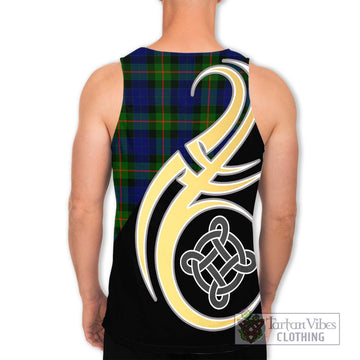 Jamieson Tartan Men's Tank Top with Family Crest and Celtic Symbol Style