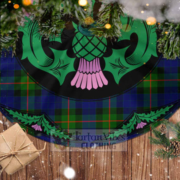 Jamieson Tartan Christmas Tree Skirt Scottish Thistle Style