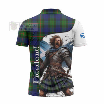 Jamieson Crest Tartan Zipper Polo Shirt Inspired by the Freedom of Scottish Warrior