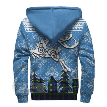 Jamieson Clan Christmas Sherpa Hoodie Celtic Reindeer Style