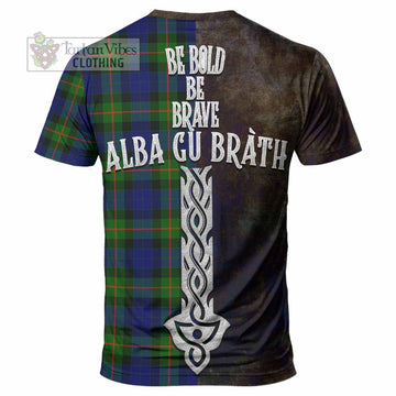 Jamieson Tartan Family Crest T-Shirt Alba Gu Brath Be Brave Lion Ancient Style - Tartan Vibes Clothing