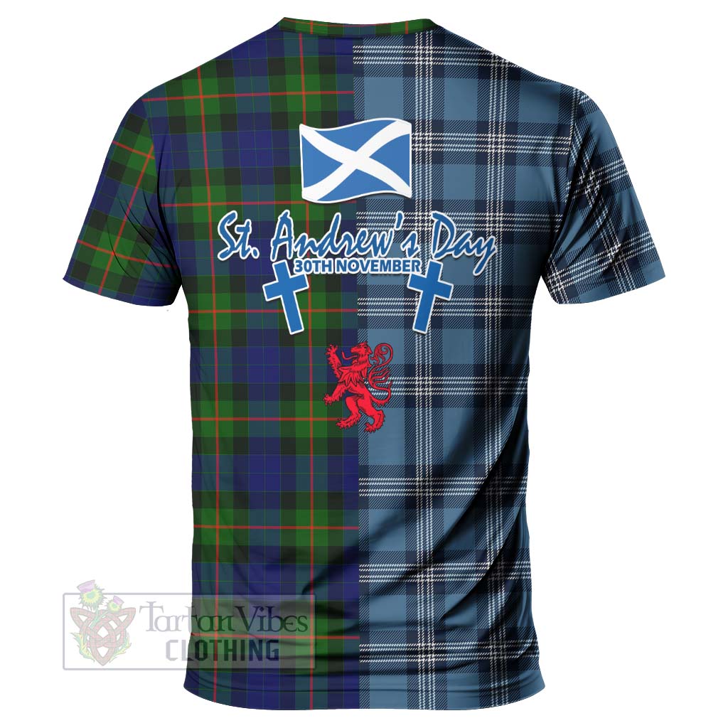 Tartan Vibes Clothing Jamieson Tartan T-Shirt Happy St. Andrew's Day Half Tartan Style