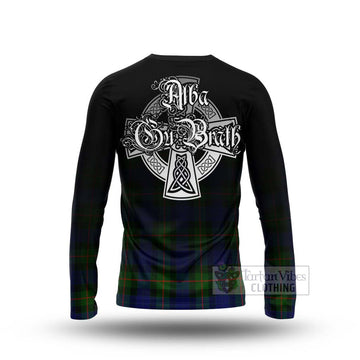 Jamieson Tartan Long Sleeve T-Shirt Featuring Alba Gu Brath Family Crest Celtic Inspired