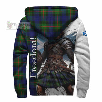 Jamieson Crest Tartan Sherpa Hoodie Inspired by the Freedom of Scottish Warrior