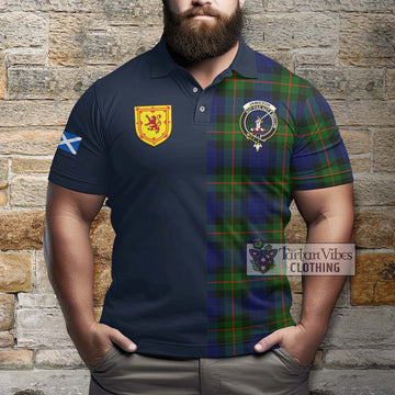 Jamieson Tartan Polo Shirt Alba with Scottish Lion Royal Arm Half Style