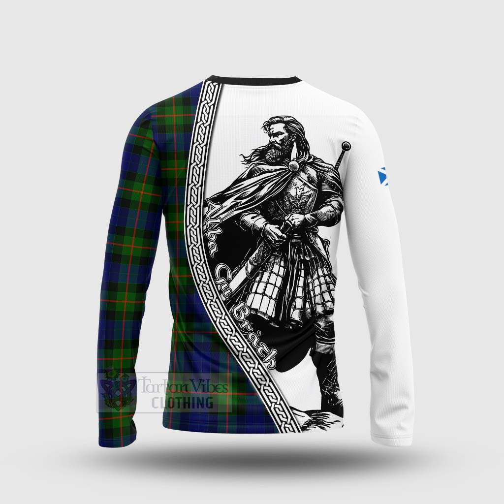 Tartan Vibes Clothing Jamieson Tartan Clan Crest Long Sleeve T-Shirt with Highlander Warrior Celtic Style