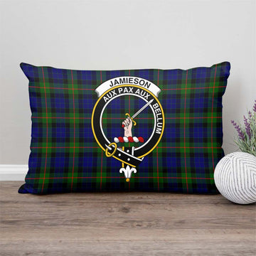 Jamieson Tartan Pillow Cover with Family Crest - Tartan Vibes Clothing