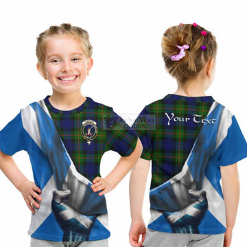 Jamieson Tartan Kid T-Shirt with Family Crest Scotland Patriotic Style