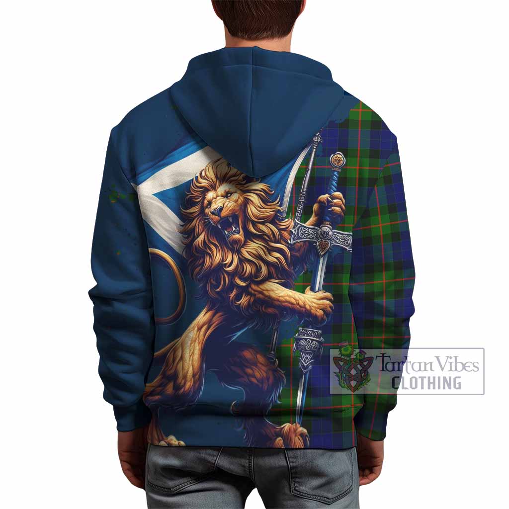 Jamieson Tartan Family Crest Hoodie with Scottish Majestic Lion