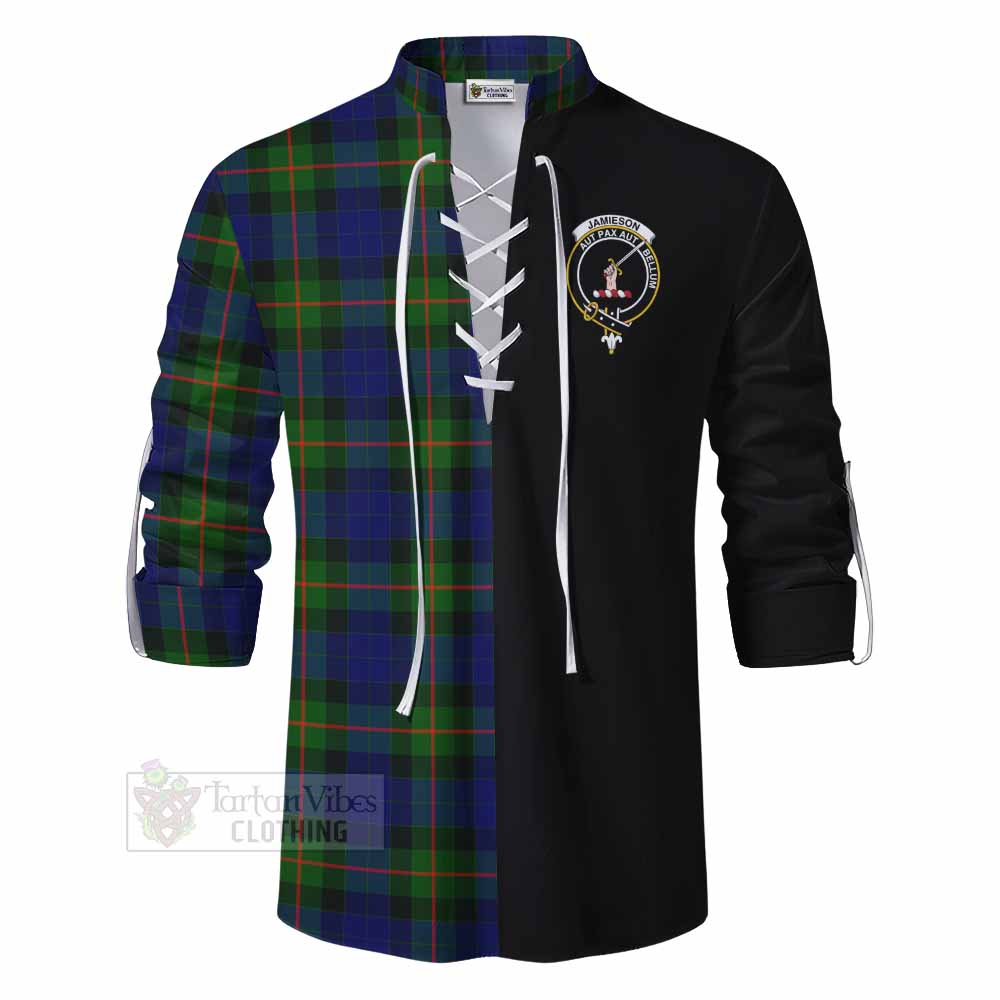 Tartan Vibes Clothing Jamieson Tartan Ghillie Kilt Shirt with Family Crest and Half Of Me Style